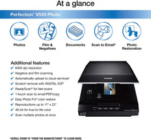 Load image into Gallery viewer, Epson Perfection V550 Color Photo, Image, Film, Negative &amp; Document Scanner with 6400 dpi (B11B210201)
